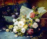 Eugene Henri Cauchois A Floral Symphony painting